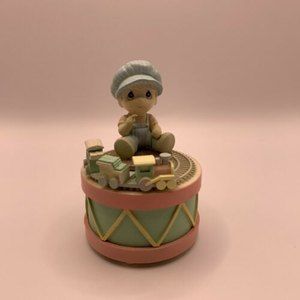 Precious Moments HE TRAINED ME Mini Action Music Chatta Nooga Choo Choo